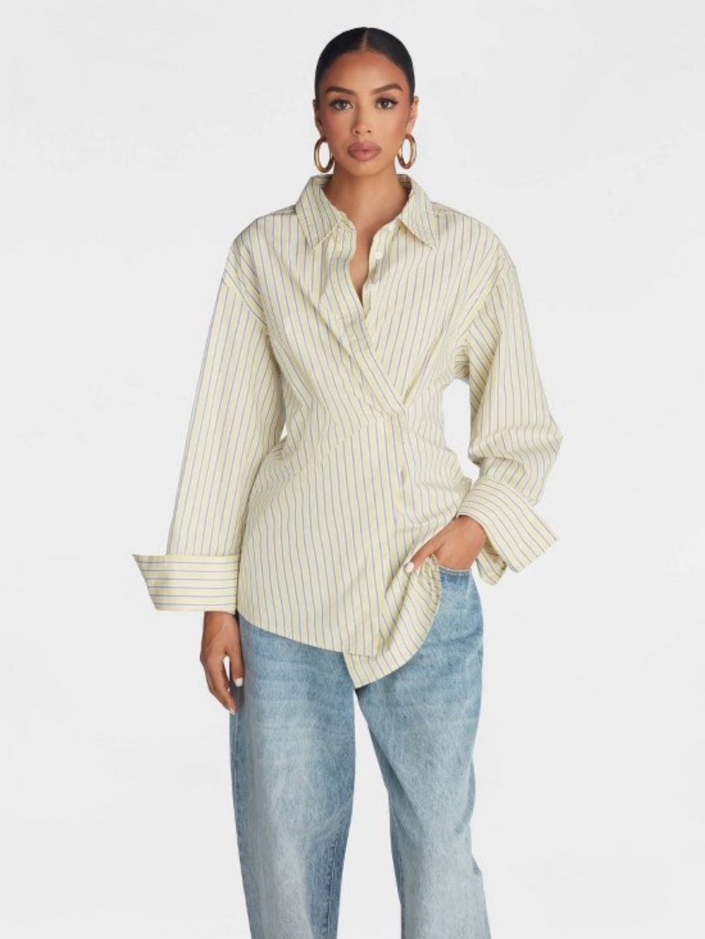 KBB BY KAHLANA Yellow Wrap Shirt